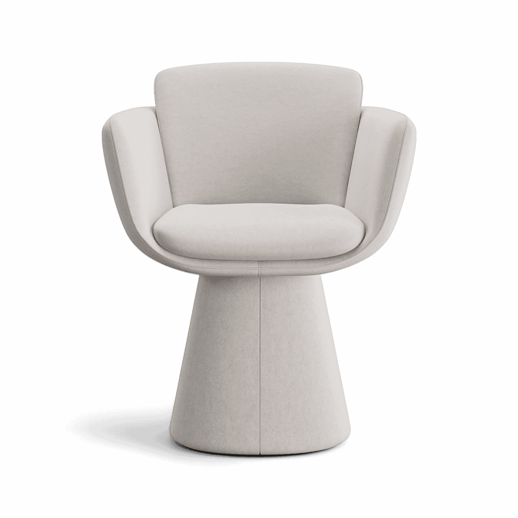 Rune-B Sculptural Swivel Dining Chair