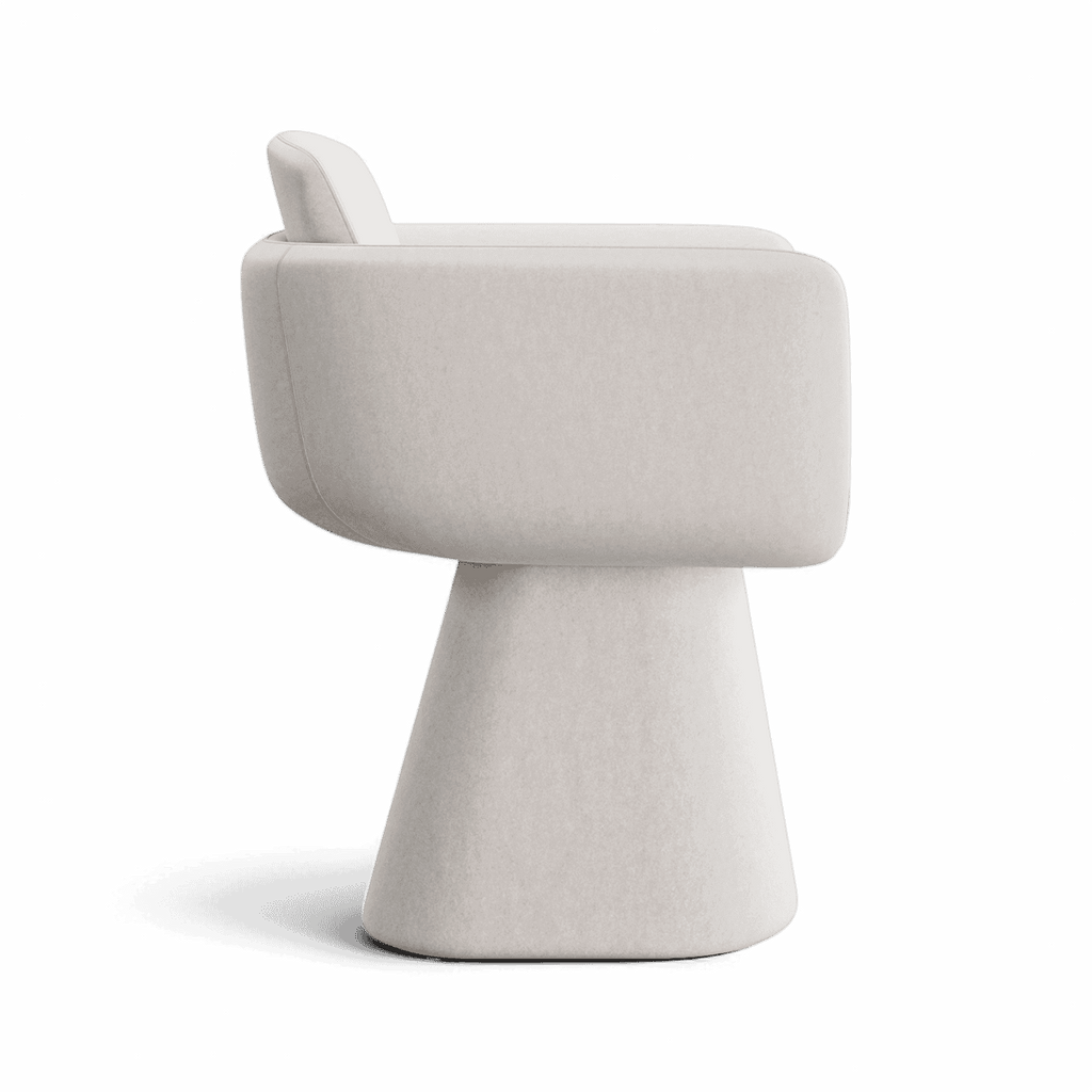 Rune-B Sculptural Swivel Dining Chair