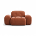 Rune Terracotta Velvet Sculptural Lounge Chair