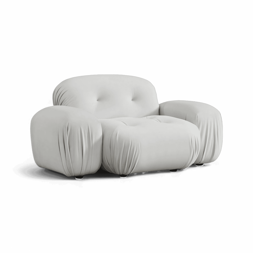Vela Off-White Velvet Grand Lounge