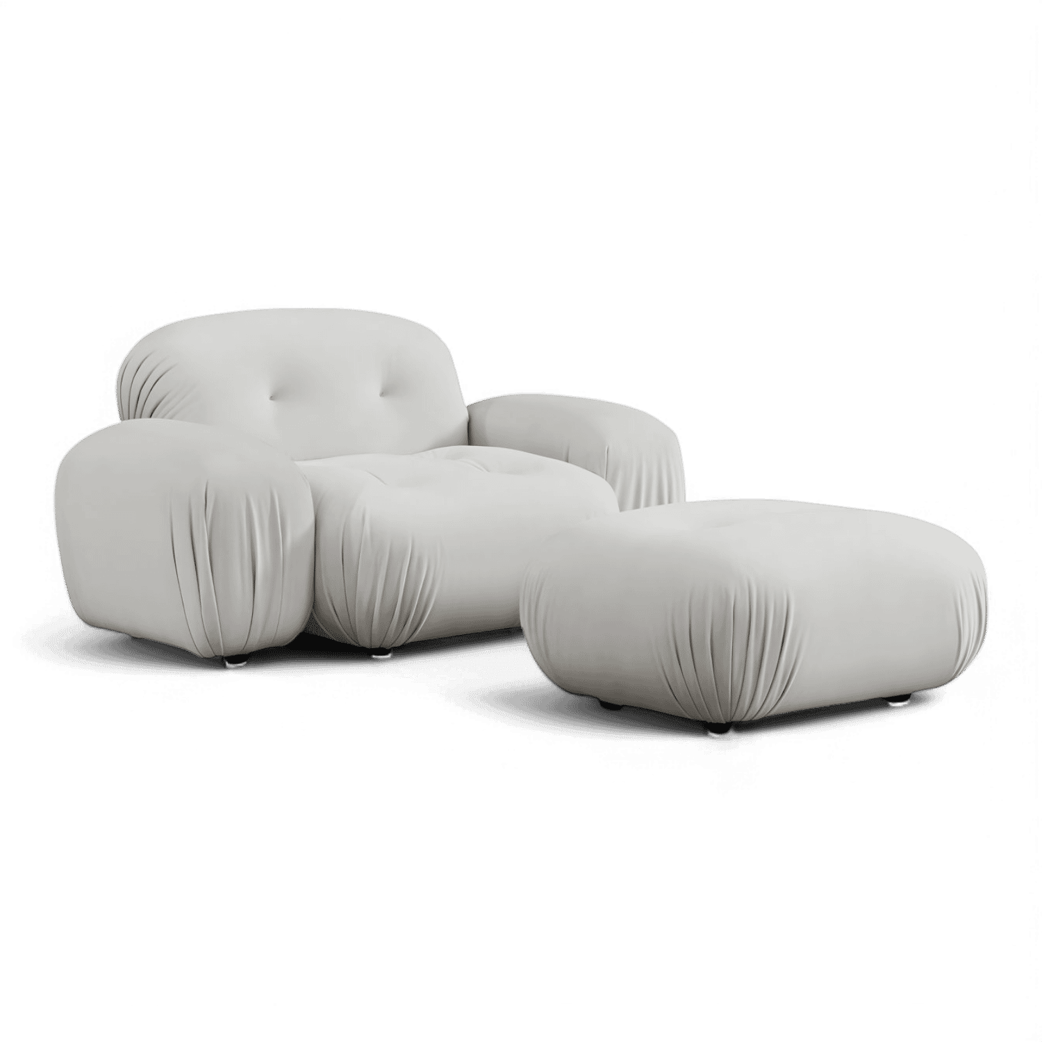 Vela Off-White Velvet Grand Lounge