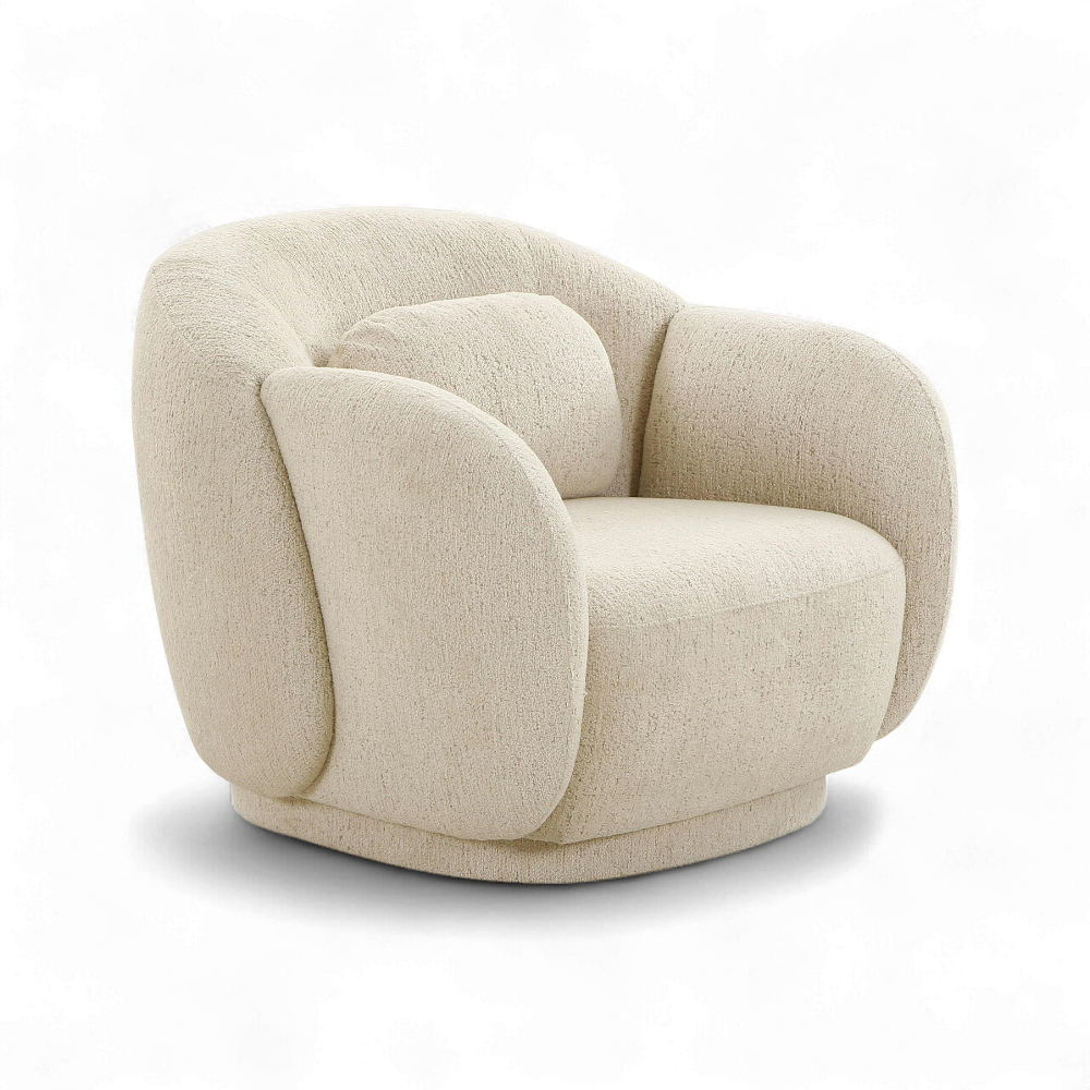 Etrusca Lounge Chair Cream Boucle