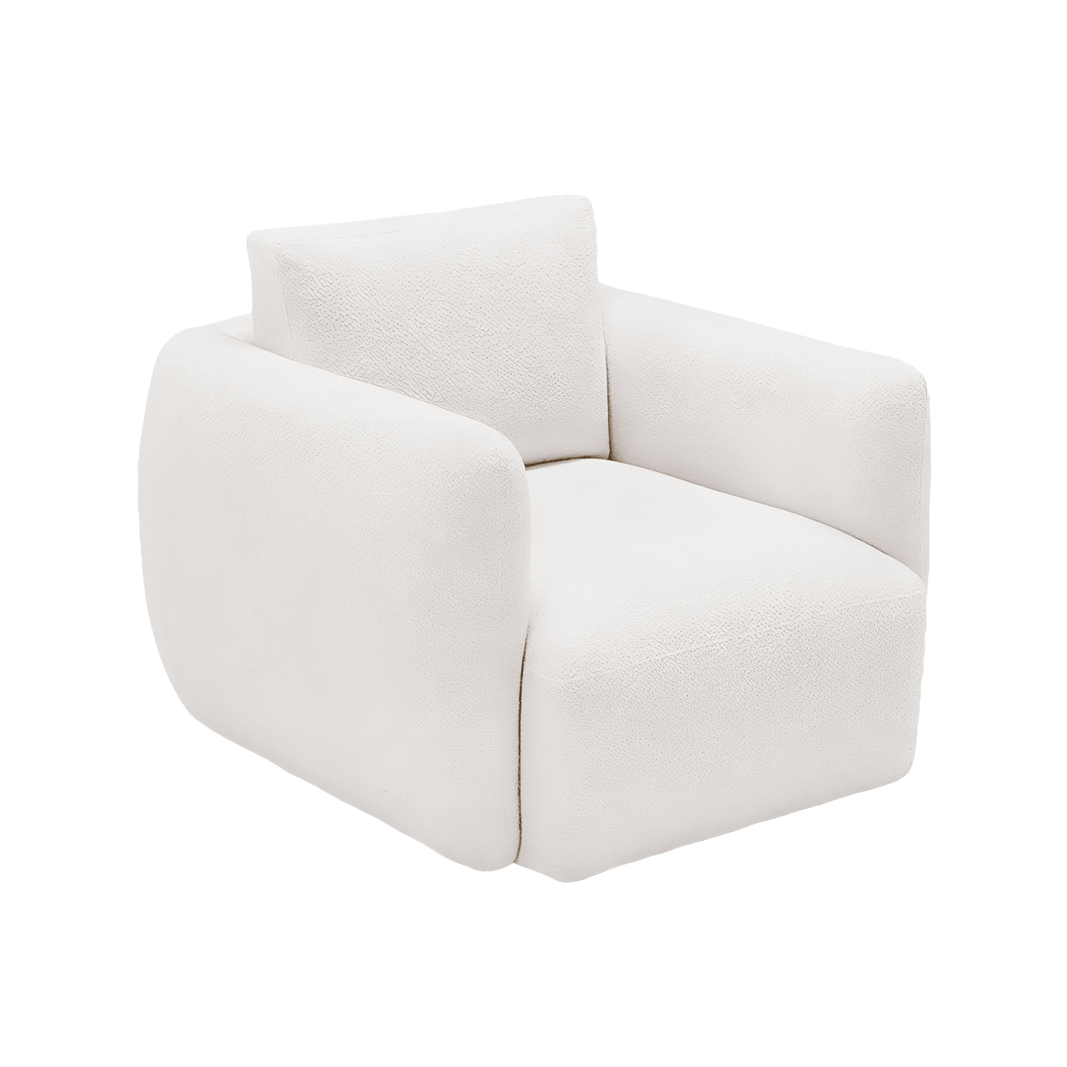 Gabriele Lounge Chair White Boucle