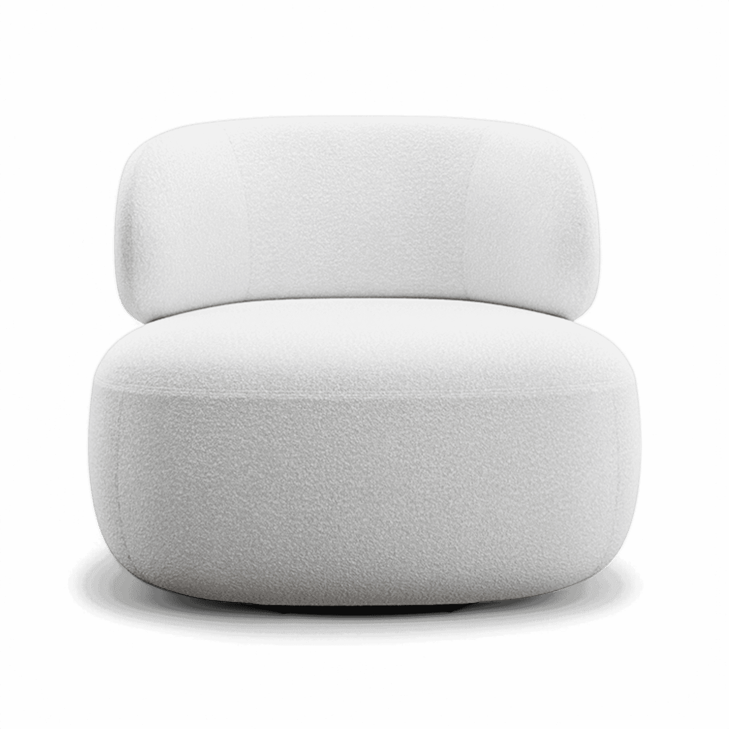 Lilo Swivel Lounge Chair White Boucle