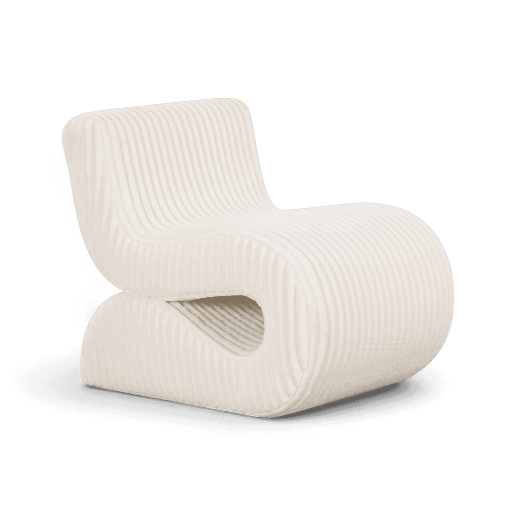 Amber Corduroy Accent Chair Beige