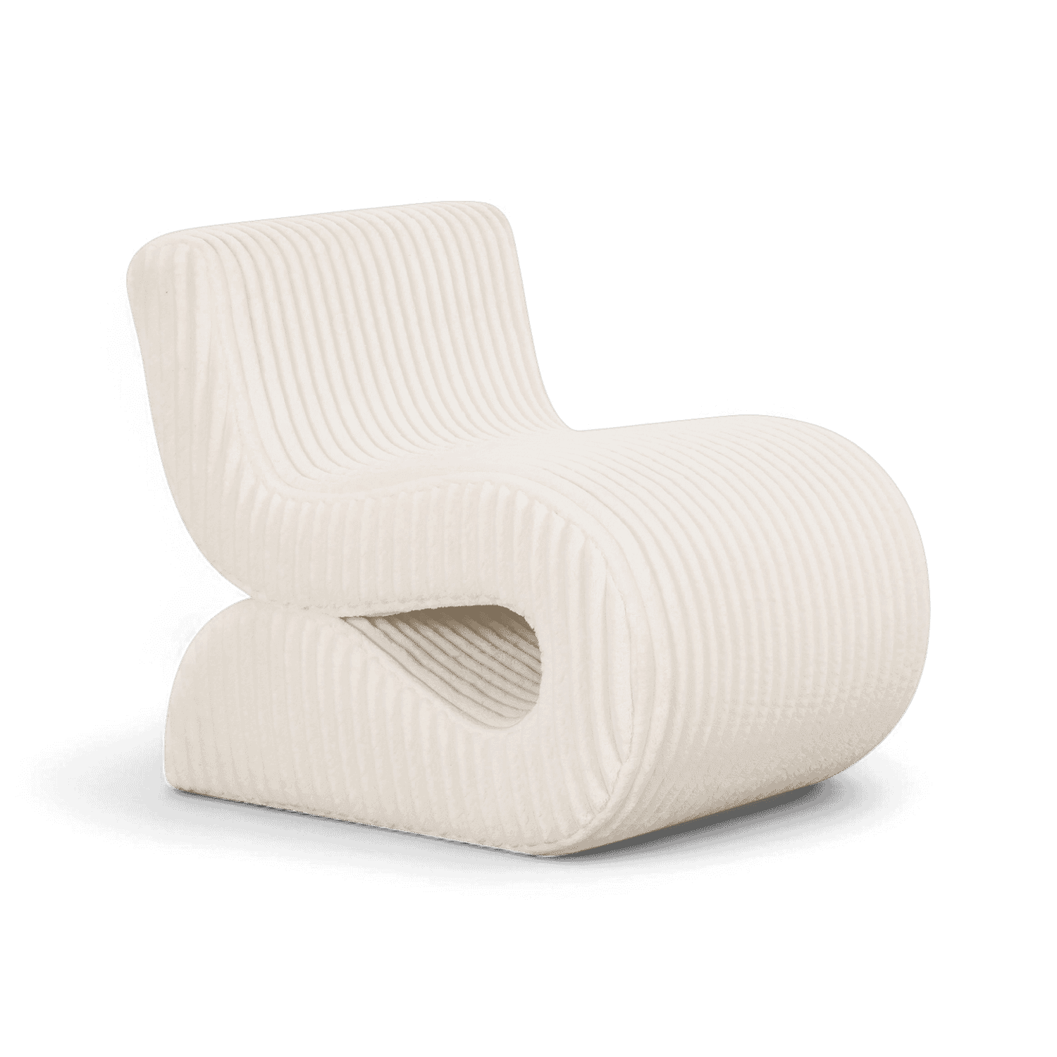 Amber Corduroy Accent Chair Beige