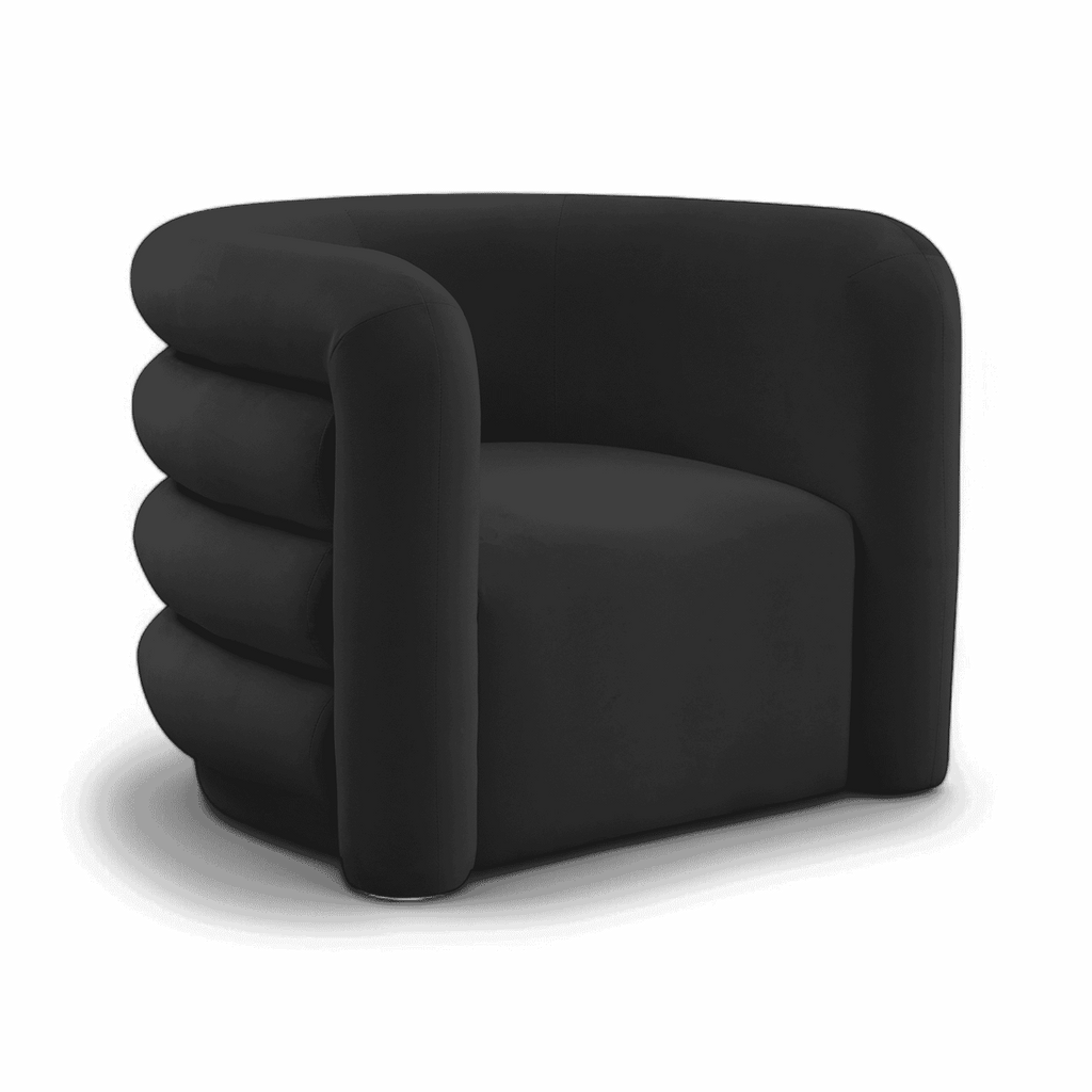 Comet Black Velvet Lounge Chair