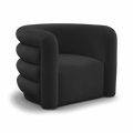 Comet Black Velvet Lounge Chair