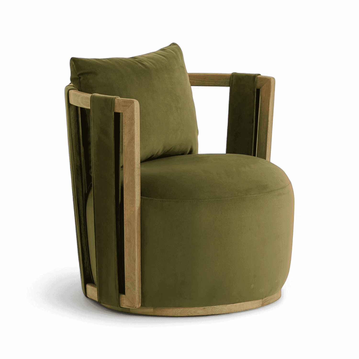Equinox Green Velvet Swivel Chair