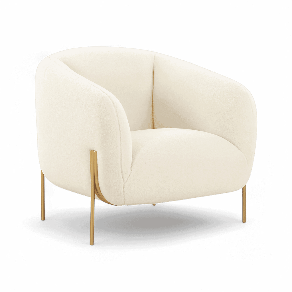 Celestia Gilt Shearling Chair