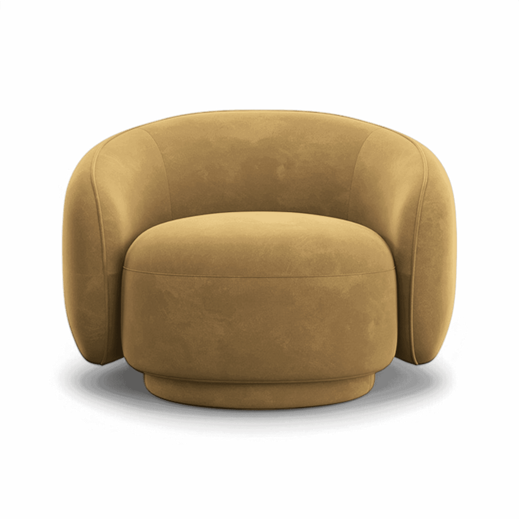 Nido Camel Velvet Cocoon Chair