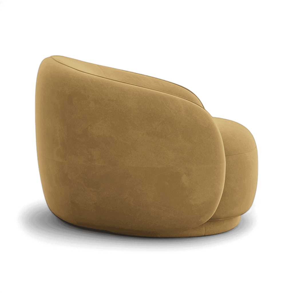 Nido Camel Velvet Cocoon Chair