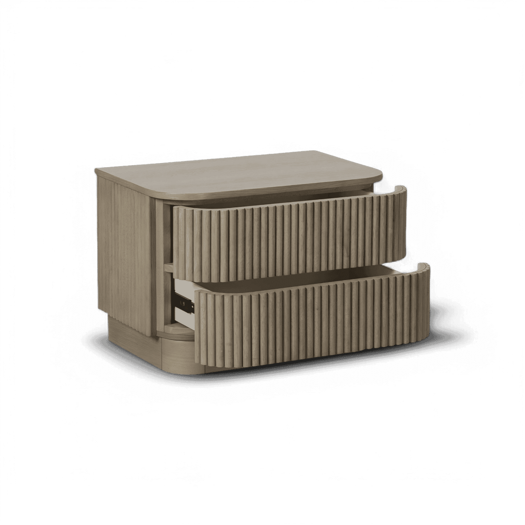 Veda Greige Oak Nightstand