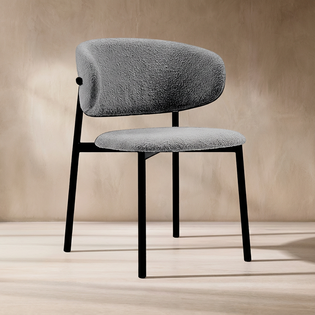 Zoya-C Minimalist Bouclé Dining Chair