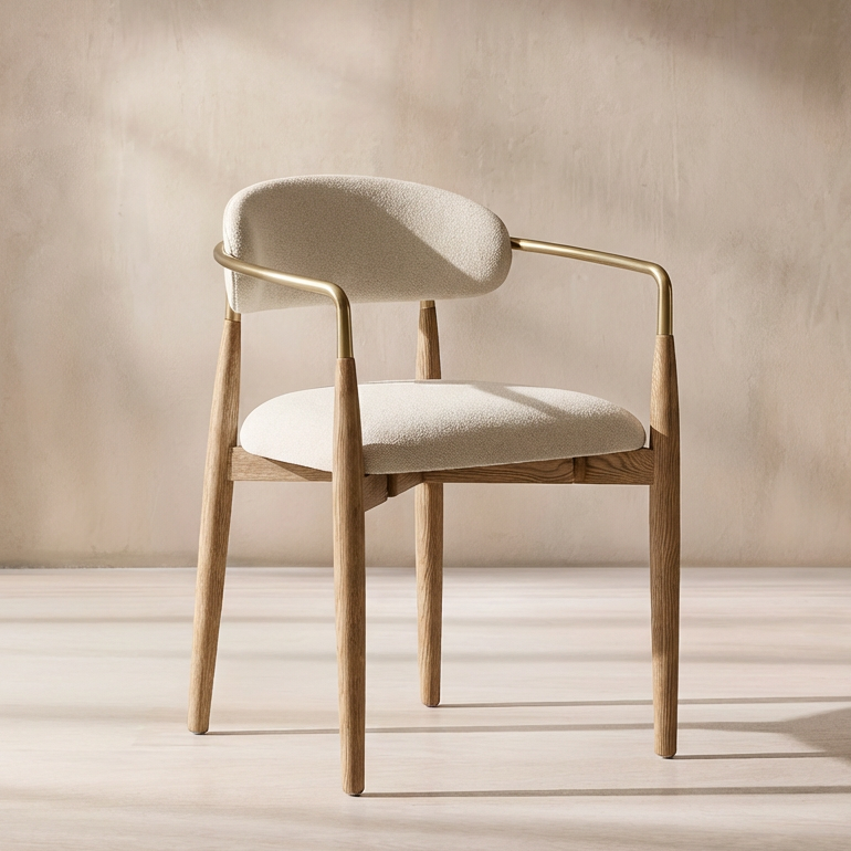 Sand Contemporary Minimalist Dining Chair