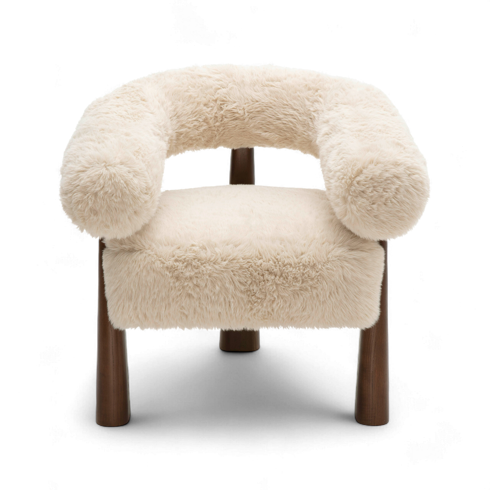 Veltrix Lounge Chair Vegan Shearling