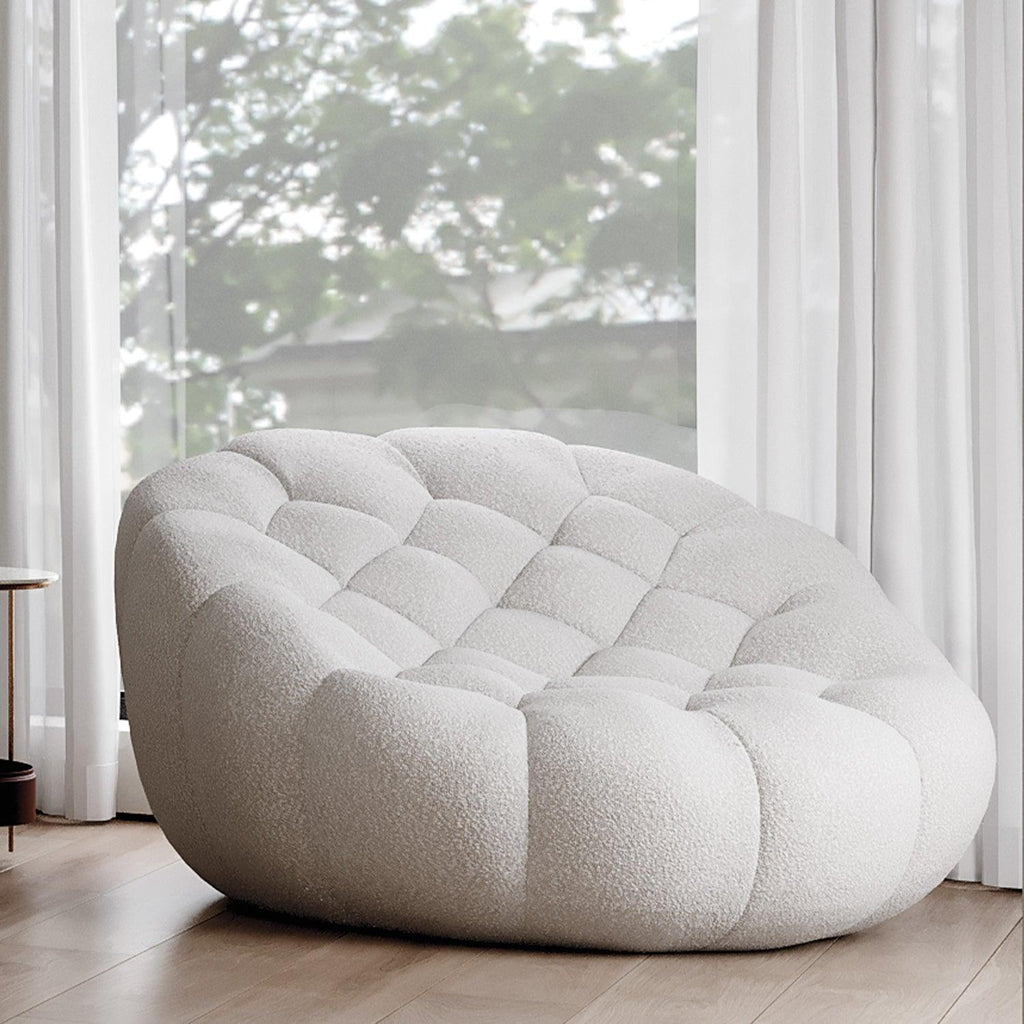 Cirrus White Boucle Sculptural Lounge