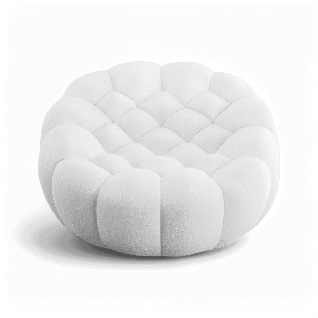 Cirrus White Boucle Sculptural Lounge