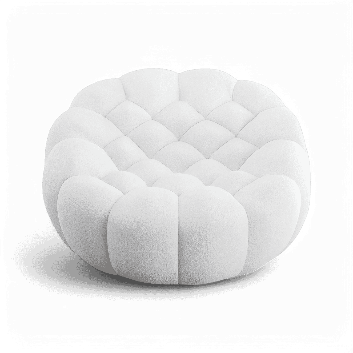 Cirrus White Boucle Sculptural Lounge