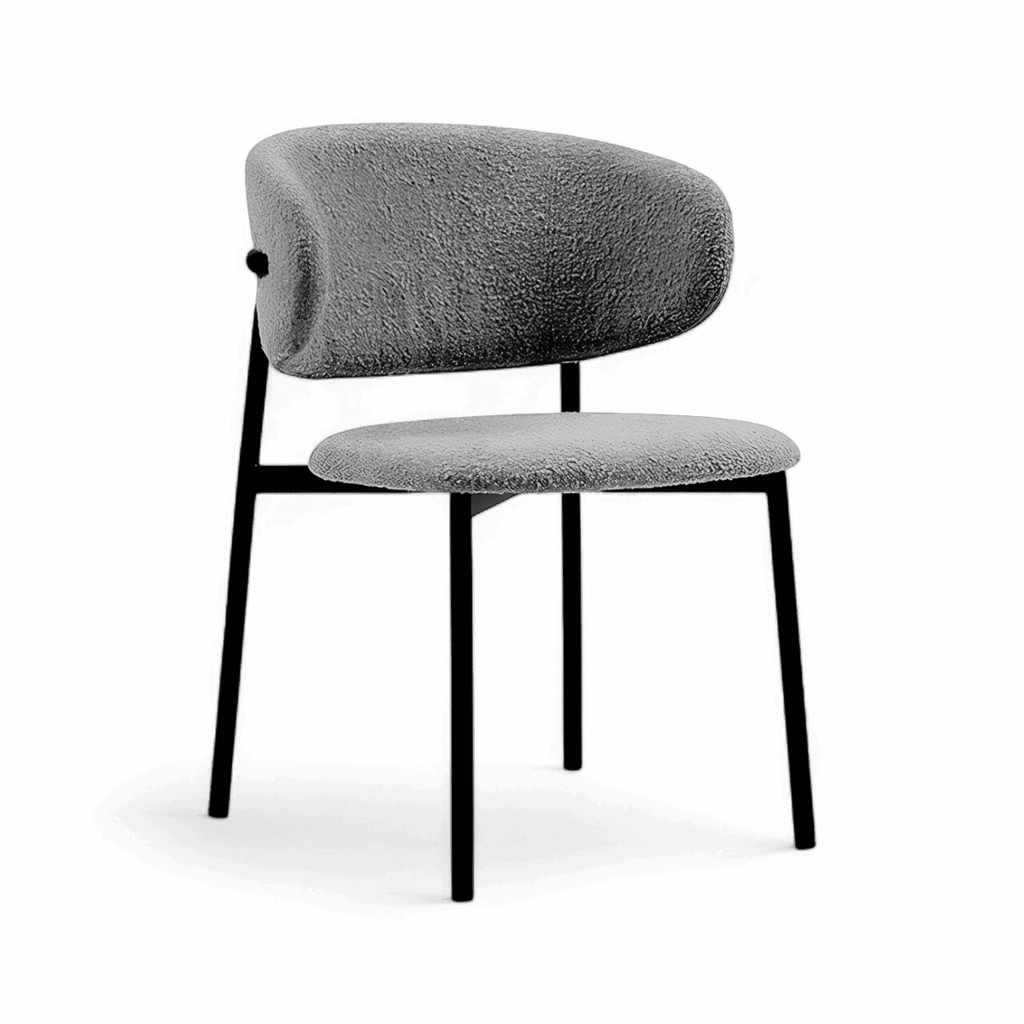 Zoya-C Minimalist Bouclé Dining Chair