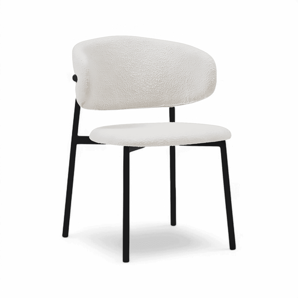 Zoya-D Minimalist Bouclé Dining Chair