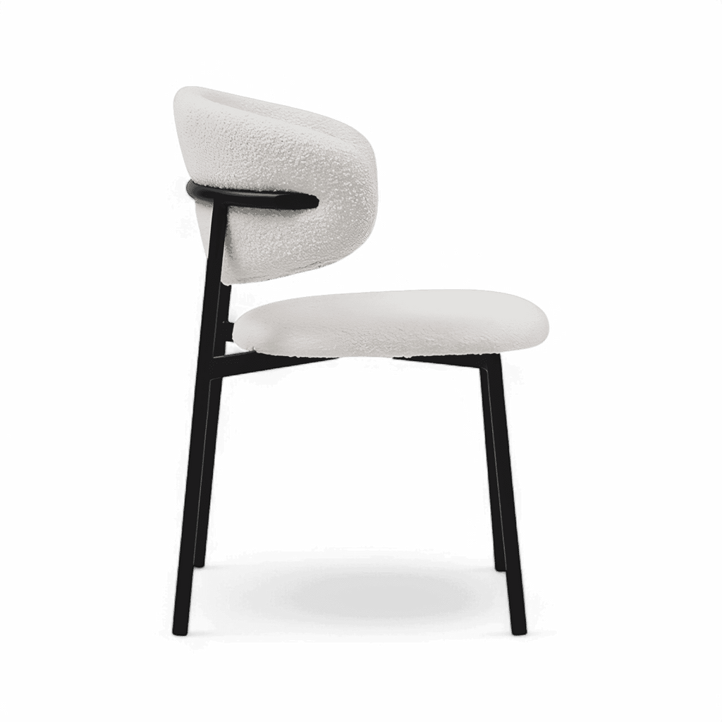 Zoya-D Minimalist Bouclé Dining Chair