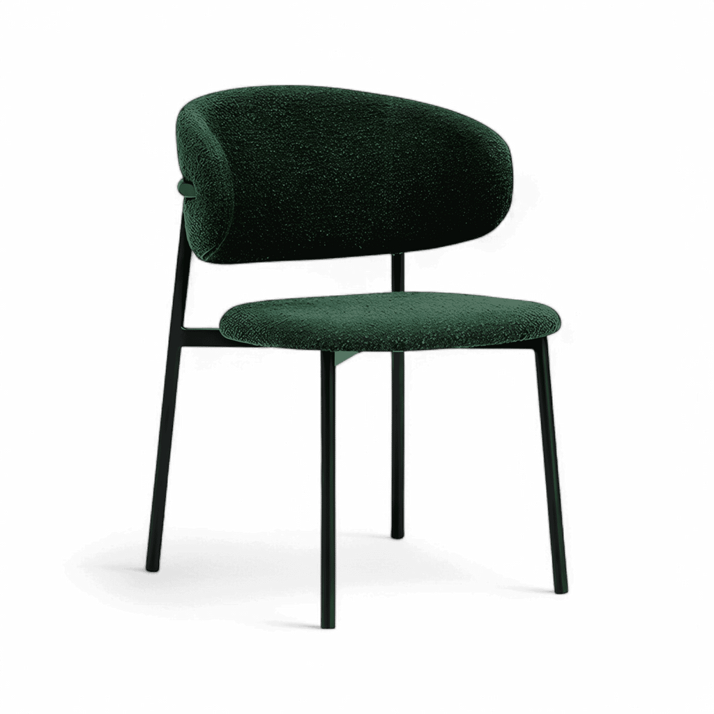 Zoya-A Minimalist Bouclé Dining Chair