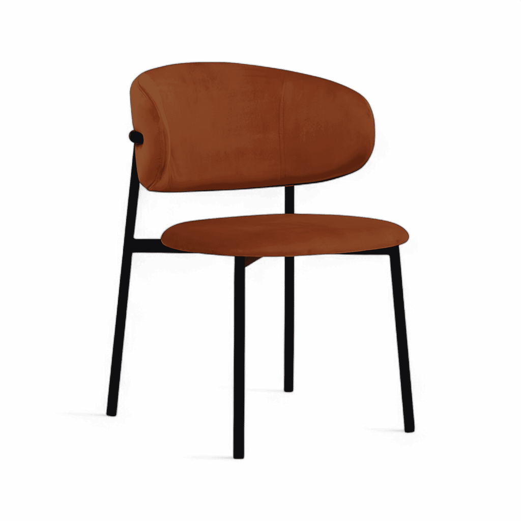 Zoya-B Minimalist Velvet Dining Chair