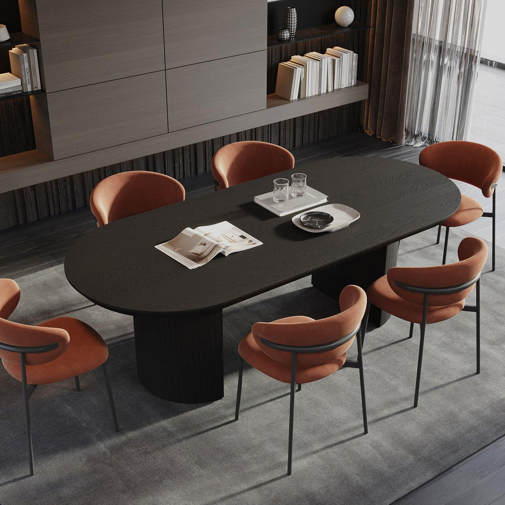 Zoya-B Minimalist Velvet Dining Chair