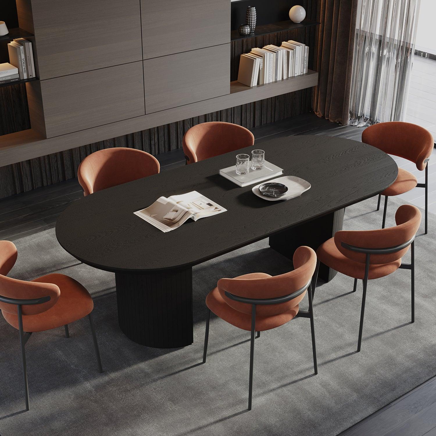 Zoya-B Minimalist Velvet Dining Chair