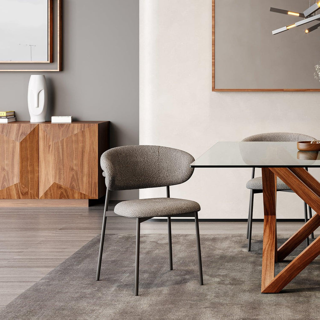 Zoya-C Minimalist Bouclé Dining Chair