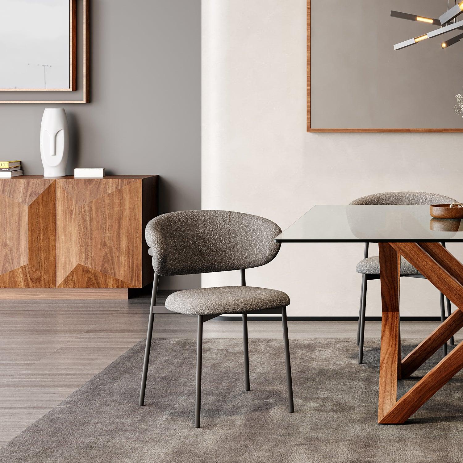 Zoya-C Minimalist Bouclé Dining Chair